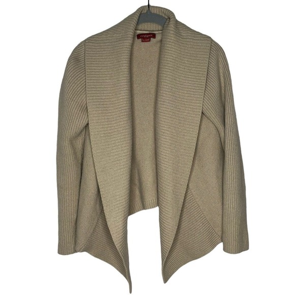 Sundance Size S Cardigan Open Shawl Collar Waterfall Boho Angora Lambswool - Picture 4 of 11